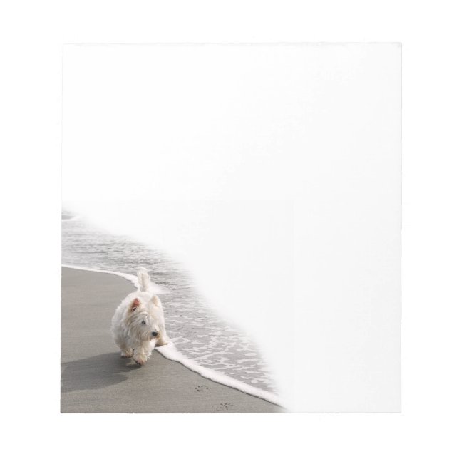 Bloc-notes photo Westie Beachcombe (Devant)