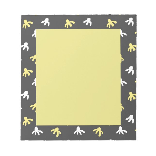 Bloc-notes Popcorn (gris foncé et jaune beurre) (Devant)