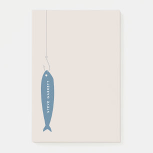 Bloc-notes post-it de pêche - Cobalt