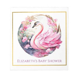 Bloc-notes pour Baby shower de cygne lunaire