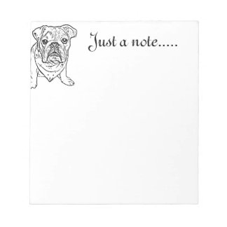 Bloc-notes pour bulldog anglais