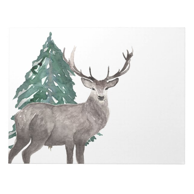 Bloc-notes pour cerfs et pins (Devant)