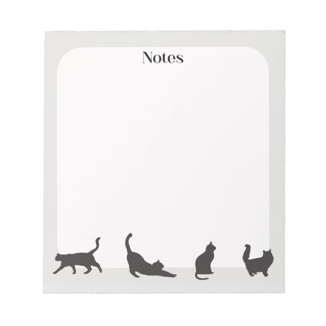 Bloc-notes pour chat gris (Devant)