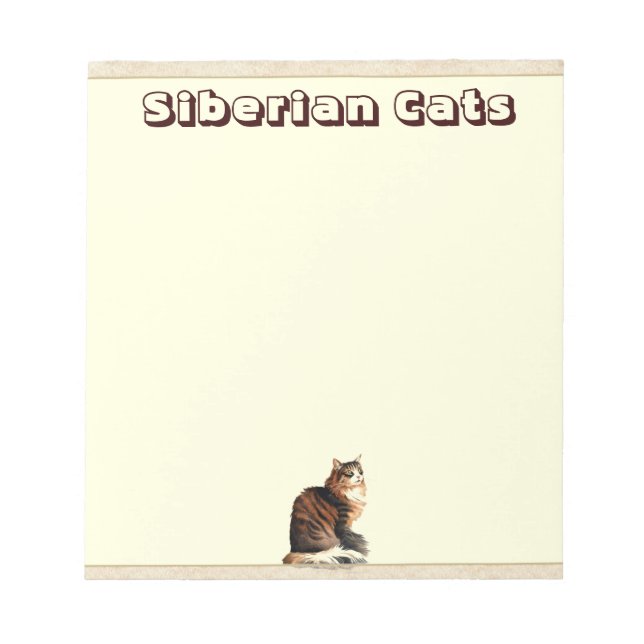 Bloc-notes pour chats de Sibérie (Devant)