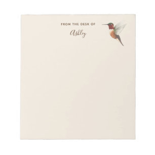 Bloc-notes pour colibri d'Allen personnalisé