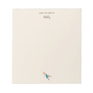 Bloc-notes pour colibris de couleur violette perso