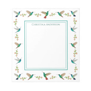 Bloc-notes pour colibris personnalisé