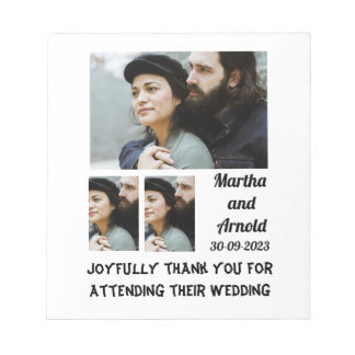 Bloc-notes pour Collage de photos mariage Merci pe