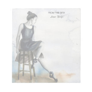 Bloc-notes pour danseur d'aquarelle Personnaliser 
