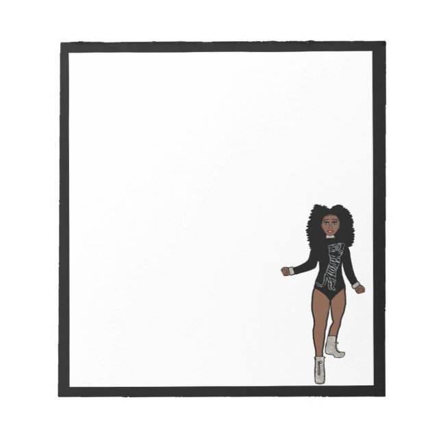 Bloc-notes pour danseur Noir / Argent A (Devant)