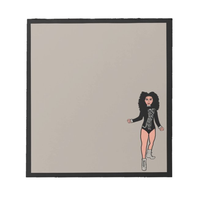 Bloc-notes pour danseur Noir / Argent B 2 (Devant)