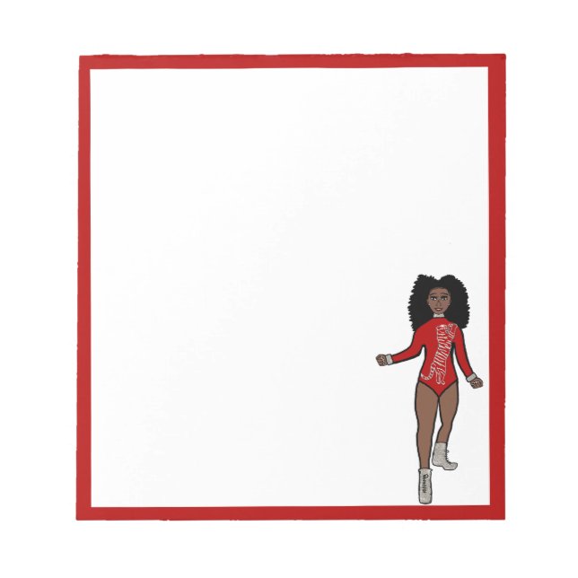Bloc-notes pour danseur Rouge / Argent A (Devant)