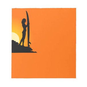 Bloc-notes pour fille de surfer