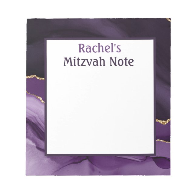 Bloc-notes pour filles de note de Mitzvah moderne  (Devant)