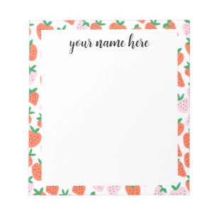 Bloc-notes pour fraises personnalisées