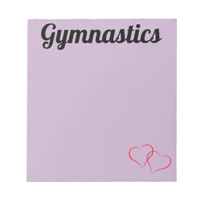 Bloc-notes pour gymnastique violette (Devant)
