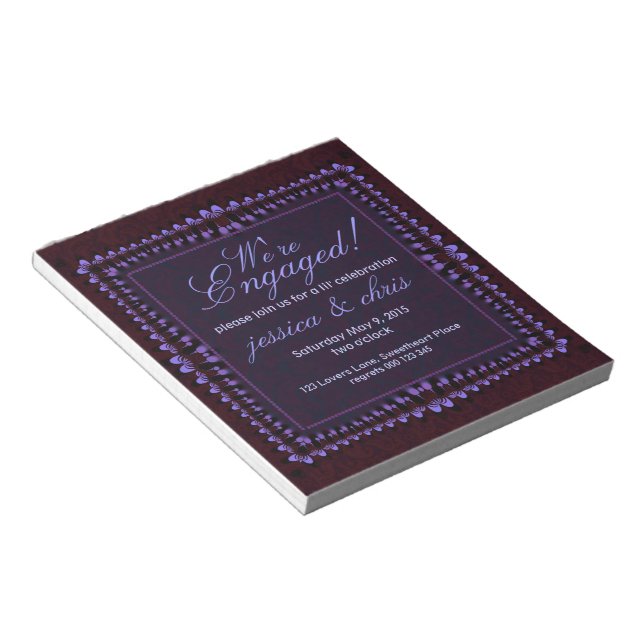 Bloc-notes pour Invitation de budget violet (Incliné)