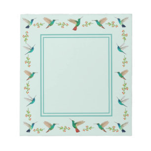 Bloc-notes pour la bordure des colibris