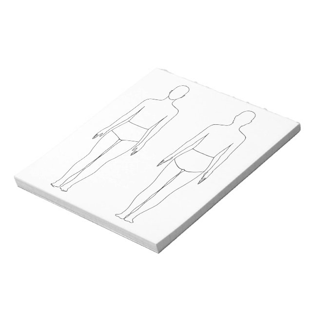 Bloc-notes pour la conception de mode (Tourné)