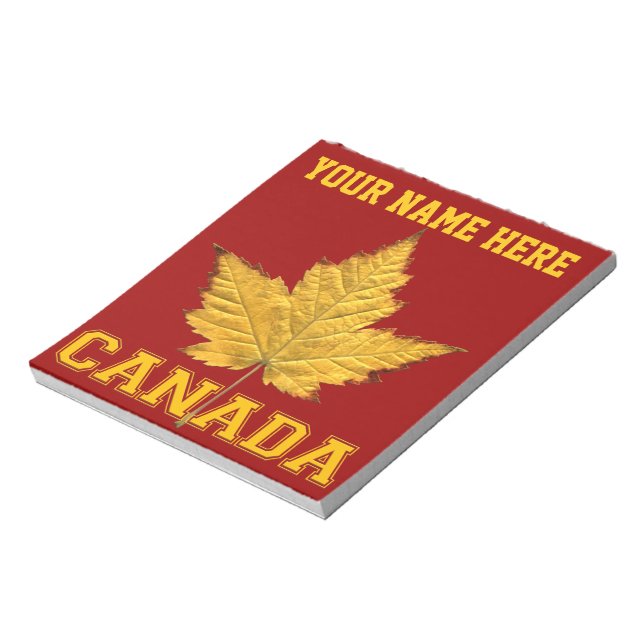 Bloc-notes pour la feuille d'érable du Canada Souv (Tourné)