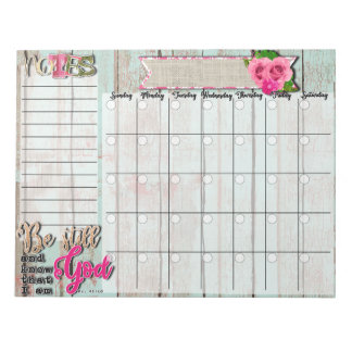 Bloc-notes pour le calendrier du bureau