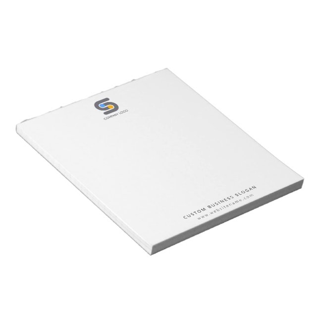 Bloc-notes pour le logo Office ou Business Company (Incliné)