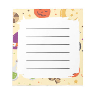 Bloc-notes pour le planificateur blanc Motif d'Hal