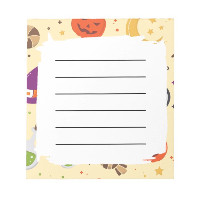 Bloc-notes pour le planificateur blanc Motif d'Hal (Devant)