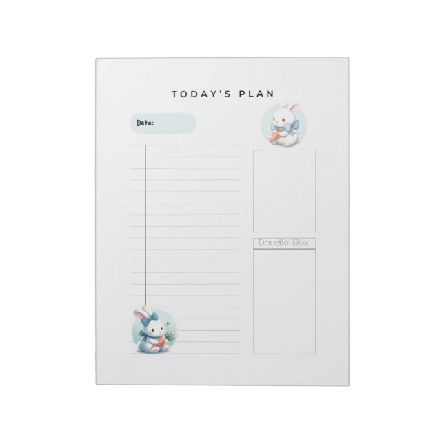 Bloc-notes pour le planificateur quotidien Bunnies (Tourné)