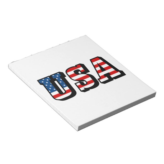 Bloc-notes pour le texte de l'indicateur USA (Incliné)