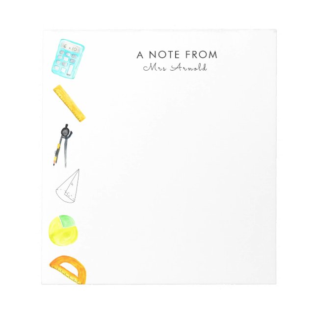 Bloc-notes pour les enseignants des écoles de math (Devant)