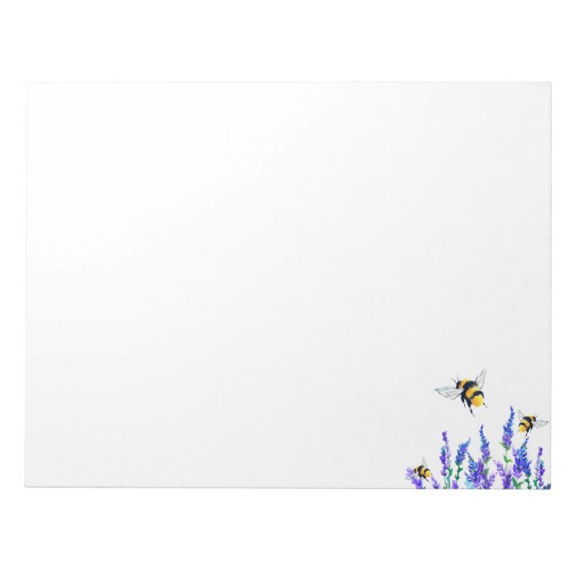 Bloc-notes pour les fleurs et les abeilles de prin (Devant)