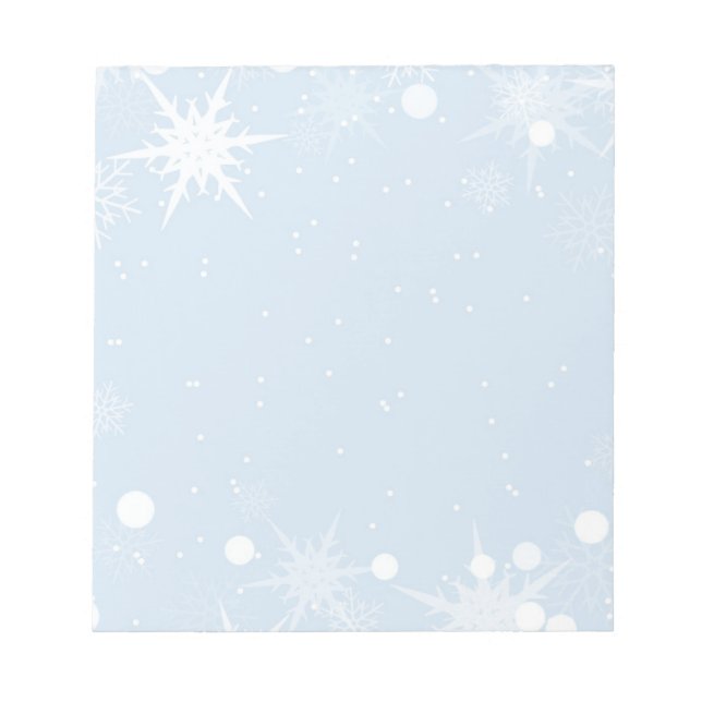 Bloc-notes pour les flocons de neige de Noël (Devant)
