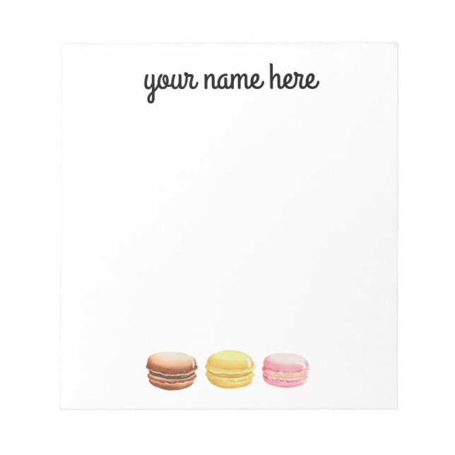 Bloc-notes pour Macarons personnalisés (Devant)