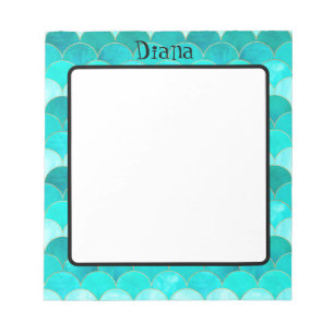 Bloc-notes pour motif de sirène mignon