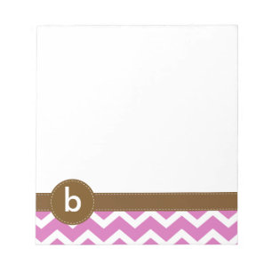 Bloc-notes pour Motif violet Zig Zag Chevron