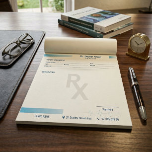 Bloc-notes pour ordonnances – Rx modifiable pour l