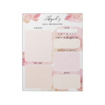 Bloc-notes pour plans personnalisés couleur rose e