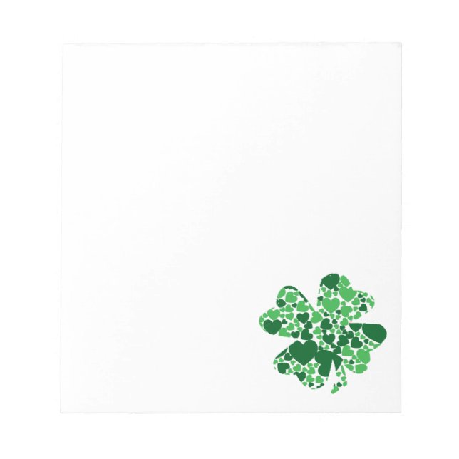Bloc-notes pour Shamrock de la Saint-Patrick (Devant)