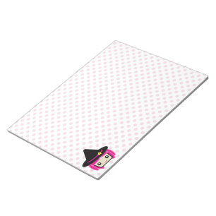 Bloc-notes pour sorcière Kawaii rose Haired