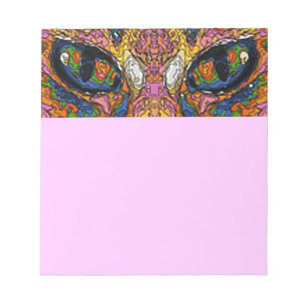 Bloc-notes pour yeux de chat psychédélique