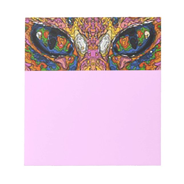 Bloc-notes pour yeux de chat psychédélique (Devant)