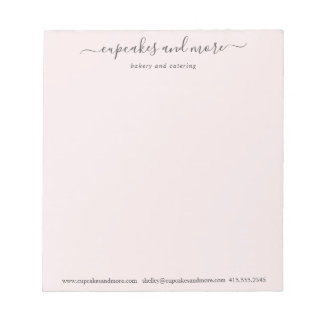 Bloc-notes professionnel minimaliste rose