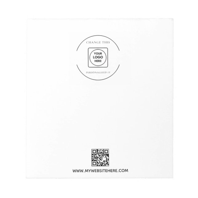 Bloc-notes promo QR Code Logo Entreprise (Devant)