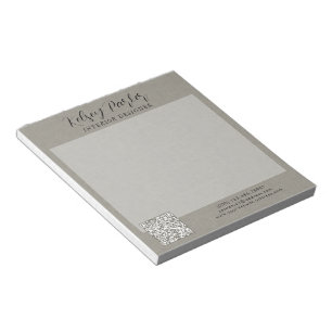 Bloc-notes QR-Code personnalisable texture de tiss