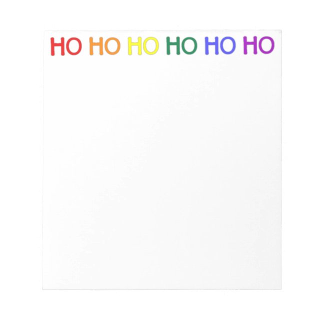 Bloc-notes Rainbow Ho Ho Ho (Devant)