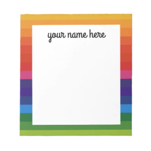 Bloc-notes Rainbow personnalisé