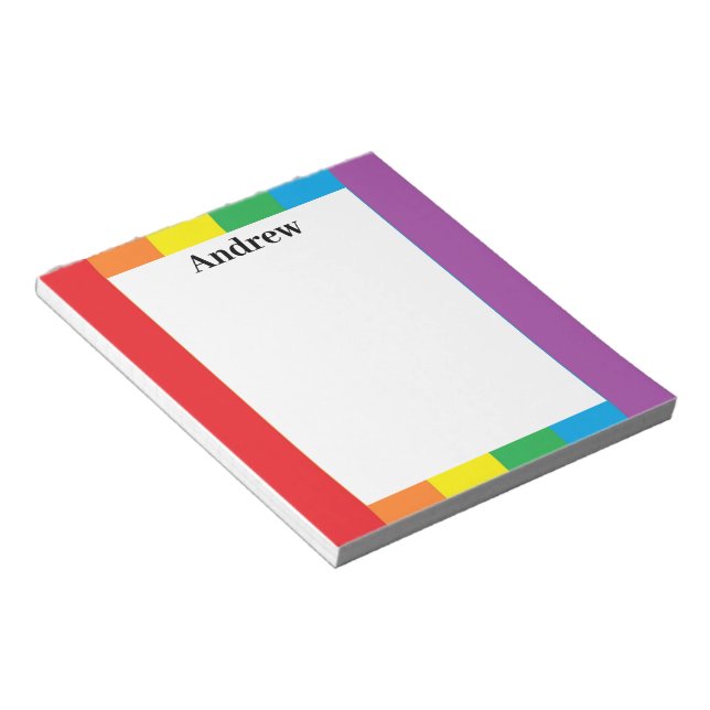 Bloc-notes Rainbow personnalisé (Incliné)