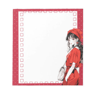 Bloc-notes Red Simple Cute Anime Boho