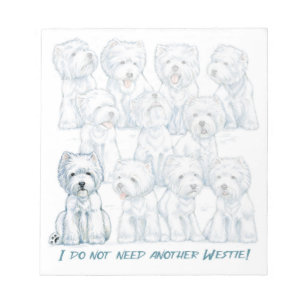 Bloc-notes "reposez séjour" de Westie par Borgo
